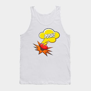 Push Button Drawn in Pop art style Tank Top